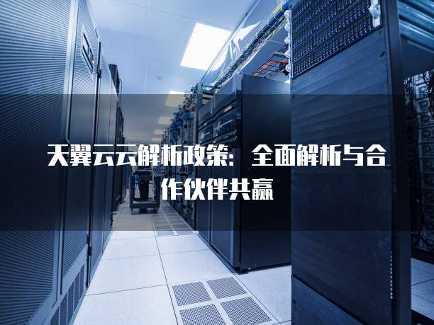 天翼云云解析政策:全面解析与合作伙伴共赢