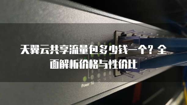 天翼云共享流量包多少钱一个?全面解析价格与性价比