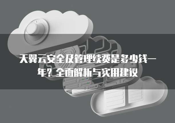 天翼云安全及管理续费是多少钱一年?全面解析与实用建议
