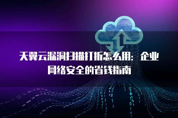 天翼云漏洞扫描打折怎么用:企业网络安全的省钱指南