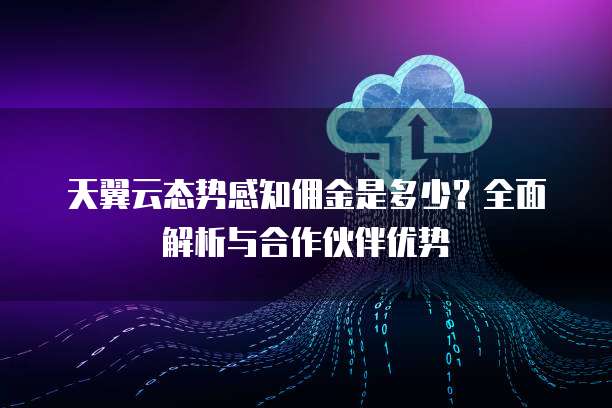 天翼云态势感知佣金是多少？全面解析与合作伙伴优势
