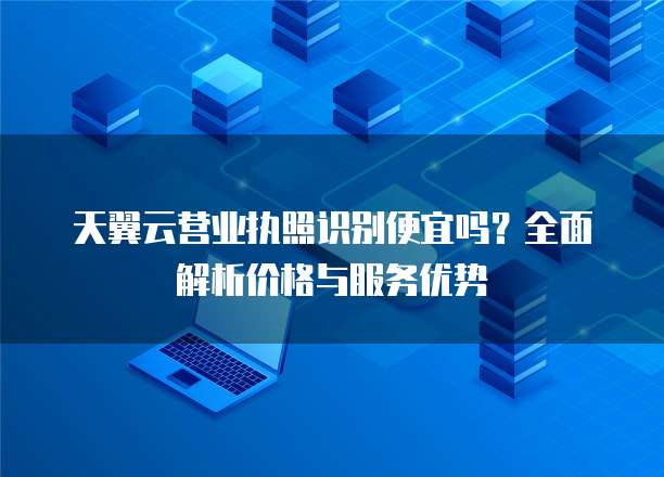 天翼云营业执照识别便宜吗?全面解析价格与服务优势