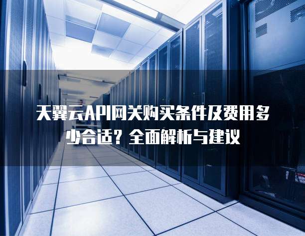天翼云API网关购买条件及费用多少合适?全面解析与建议