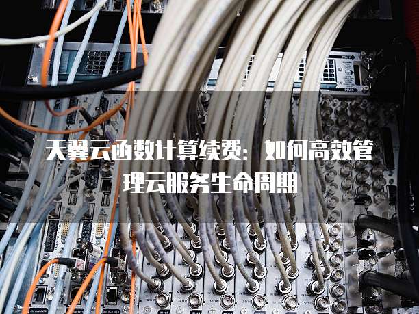 天翼云函数计算续费:如何高效管理云服务生命周期