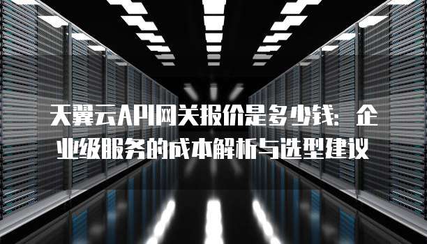 天翼云API网关报价是多少钱:企业级服务的成本解析与选型建议