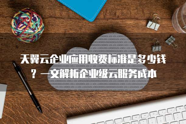 天翼云企业应用收费标准是多少钱?一文解析企业级云服务成本