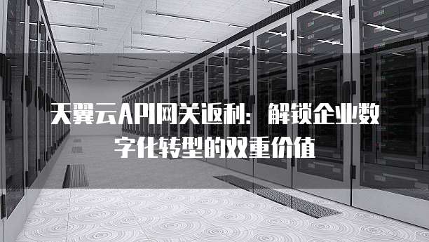天翼云API网关返利:解锁企业数字化转型的双重价值