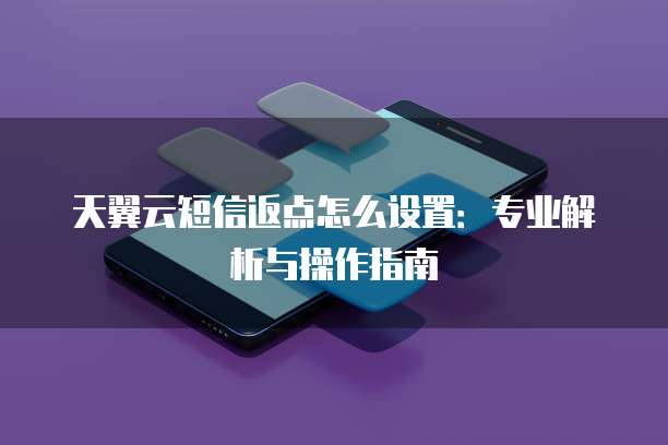 天翼云短信返点怎么设置：专业解析与操作指南