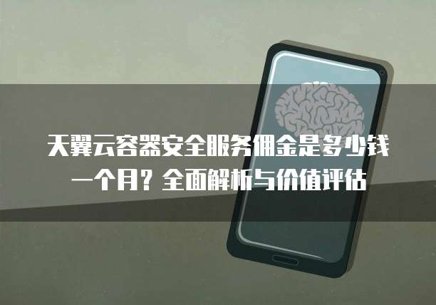天翼云容器安全服务佣金是多少钱一个月?全面解析与价值评估