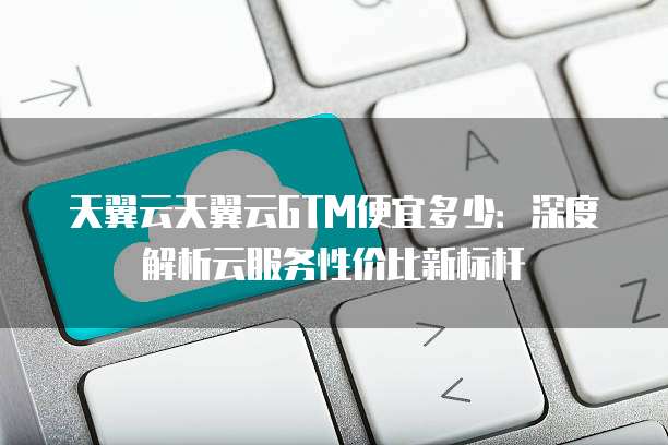 天翼云天翼云GTM便宜多少：深度解析云服务性价比新标杆