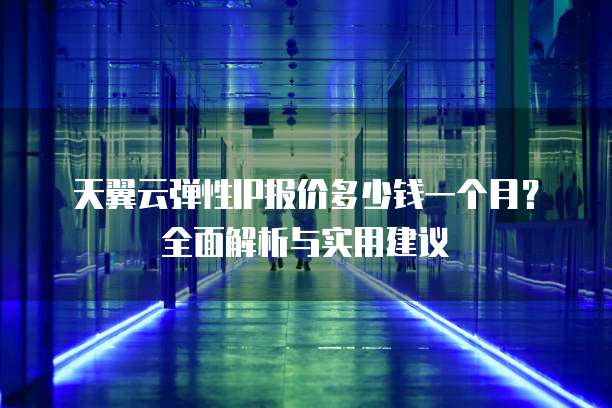 天翼云弹性IP报价多少钱一个月?全面解析与实用建议
