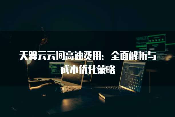 天翼云云间高速费用:全面解析与成本优化策略