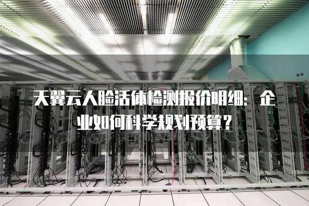 天翼云人脸活体检测报价明细：企业如何科学规划预算？