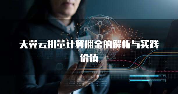 天翼云批量计算佣金的解析与实践价值