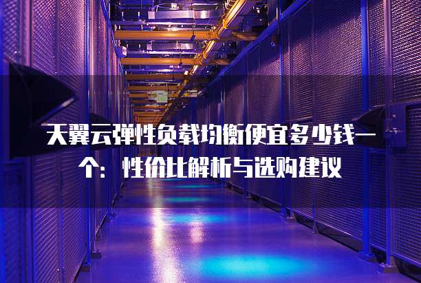 天翼云弹性负载均衡便宜多少钱一个：性价比解析与选购建议