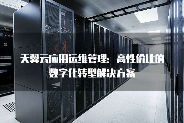 天翼云应用运维管理:高性价比的数字化转型解决方案