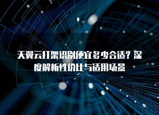 天翼云打架识别便宜多少合适?深度解析性价比与适用场景