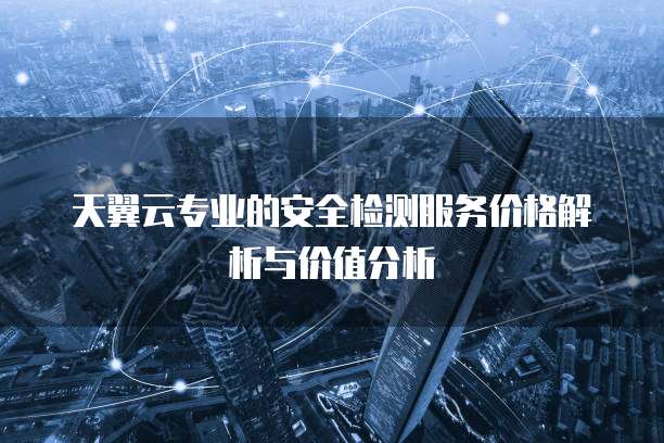 天翼云专业的安全检测服务价格解析与价值分析