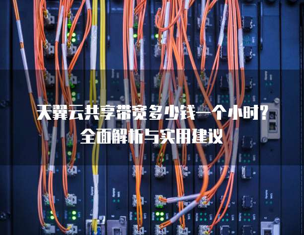 天翼云共享带宽多少钱一个小时?全面解析与实用建议