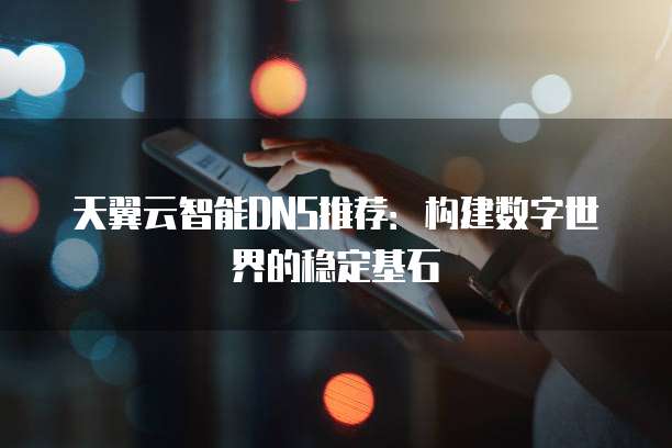 天翼云智能DNS推荐：构建数字世界的稳定基石