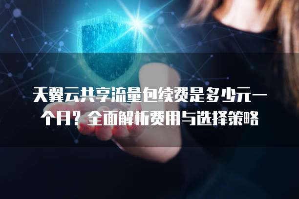 天翼云共享流量包续费是多少元一个月?全面解析费用与选择策略