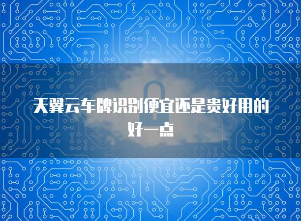 天翼云车牌识别便宜还是贵好用的好一点