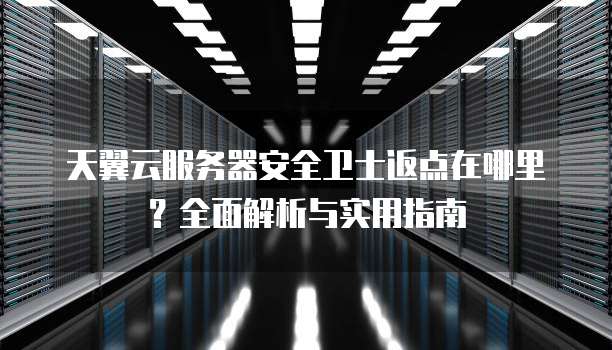 天翼云服务器安全卫士返点在哪里?全面解析与实用指南