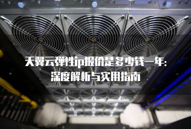 天翼云弹性ip报价是多少钱一年:深度解析与实用指南