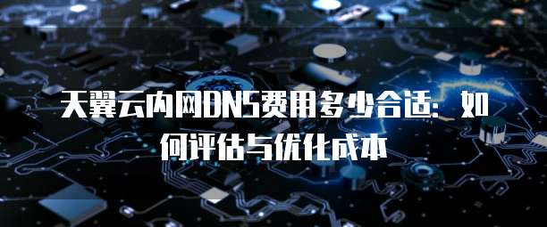 天翼云内网DNS费用多少合适:如何评估与优化成本