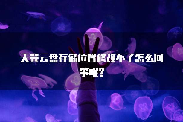 天翼云盘存储位置修改不了怎么回事呢？