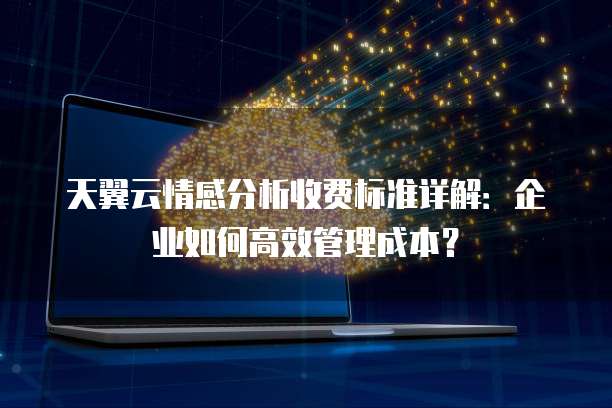天翼云情感分析收费标准详解:企业如何高效管理成本?