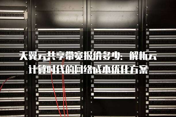 天翼云共享带宽报价多少：解析云计算时代的网络成本优化方案
