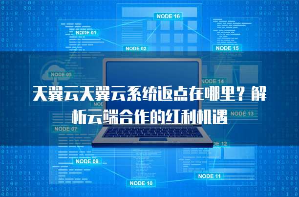 天翼云天翼云系统返点在哪里？解析云端合作的红利机遇