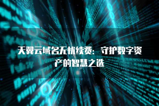 天翼云域名无忧续费：守护数字资产的智慧之选