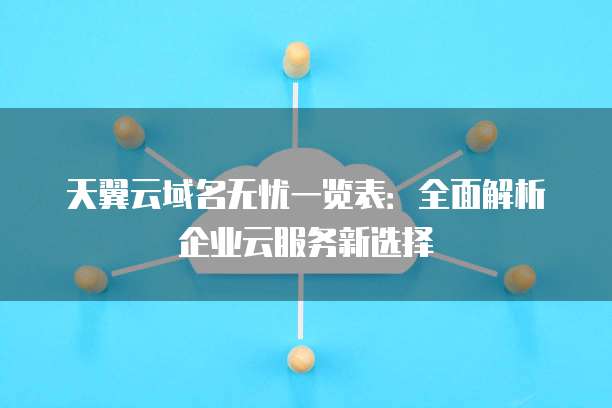 天翼云域名无忧一览表:全面解析企业云服务新选择