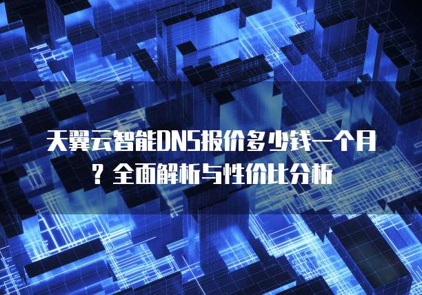 天翼云智能DNS报价多少钱一个月?全面解析与性价比分析