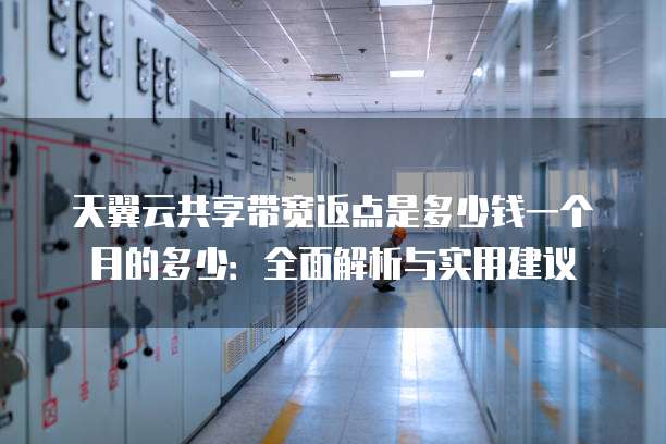 天翼云共享带宽返点是多少钱一个月的多少:全面解析与实用建议