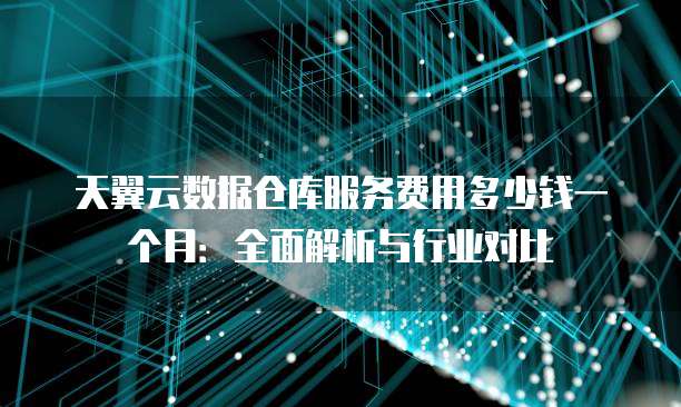 天翼云数据仓库服务费用多少钱一个月：全面解析与行业对比