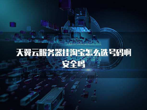 天翼云服务器挂淘宝怎么选号码啊安全吗