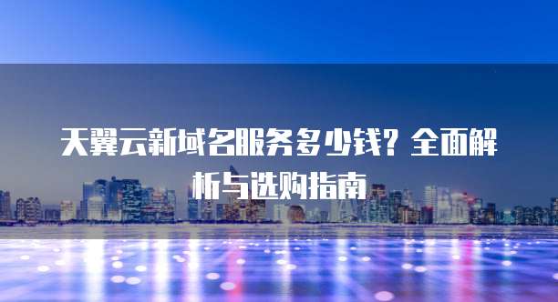 天翼云新域名服务多少钱?全面解析与选购指南