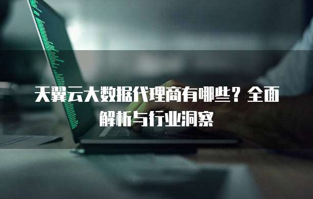 天翼云大数据代理商有哪些？全面解析与行业洞察