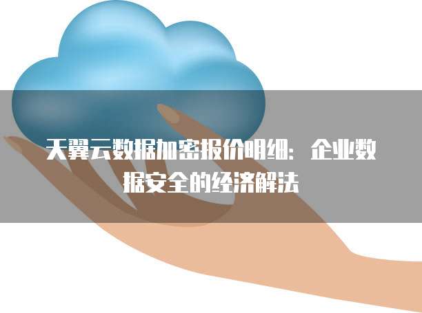天翼云数据加密报价明细:企业数据安全的经济解法