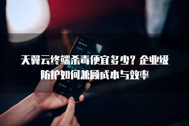 天翼云终端杀毒便宜多少?企业级防护如何兼顾成本与效率