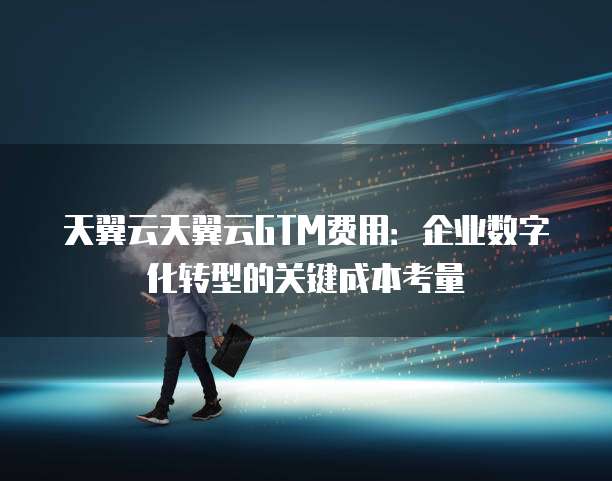 天翼云天翼云GTM费用:企业数字化转型的关键成本考量
