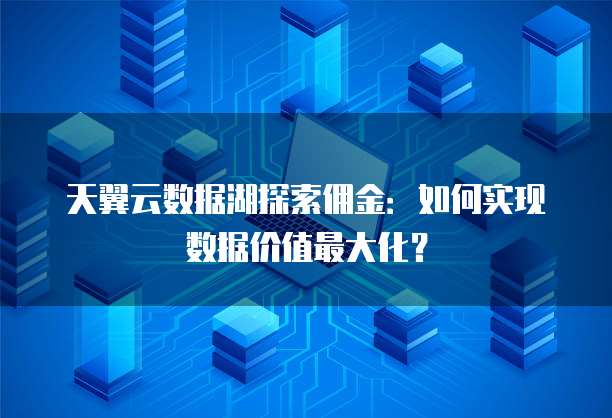 天翼云数据湖探索佣金:如何实现数据价值最大化?