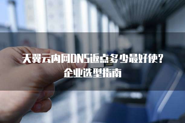 天翼云内网DNS返点多少最好使?企业选型指南