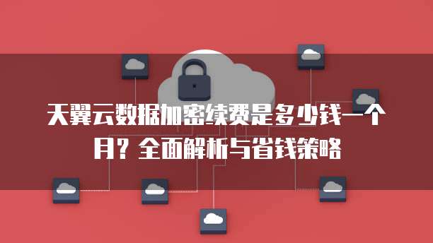 天翼云数据加密续费是多少钱一个月?全面解析与省钱策略