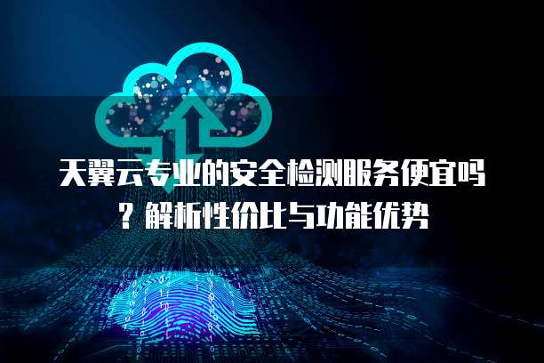 天翼云专业的安全检测服务便宜吗?解析性价比与功能优势