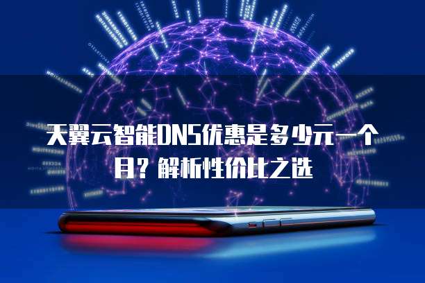 天翼云智能DNS优惠是多少元一个月？解析性价比之选