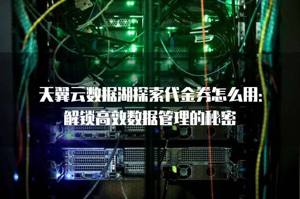 天翼云数据湖探索代金券怎么用:解锁高效数据管理的秘密
